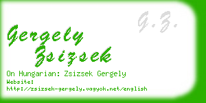 gergely zsizsek business card